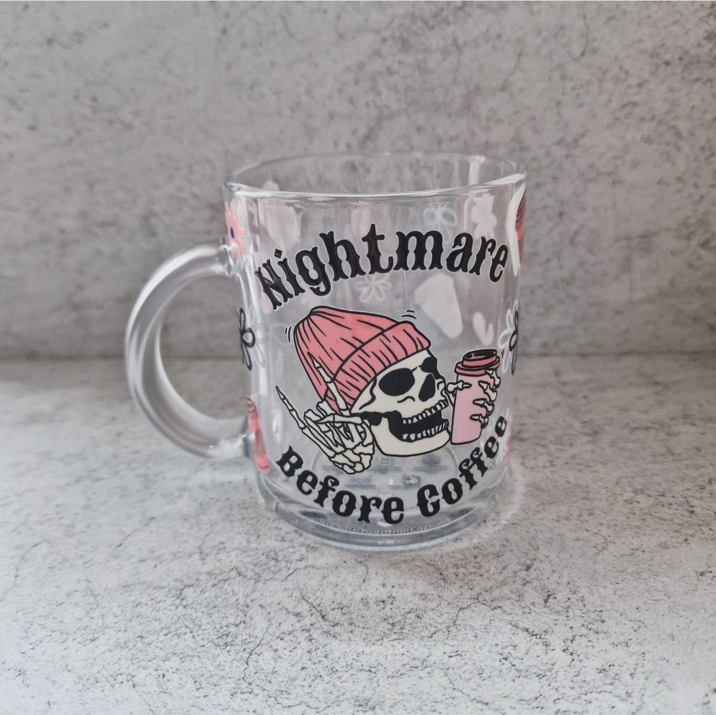Nightmare before Coffee - Glass Mug