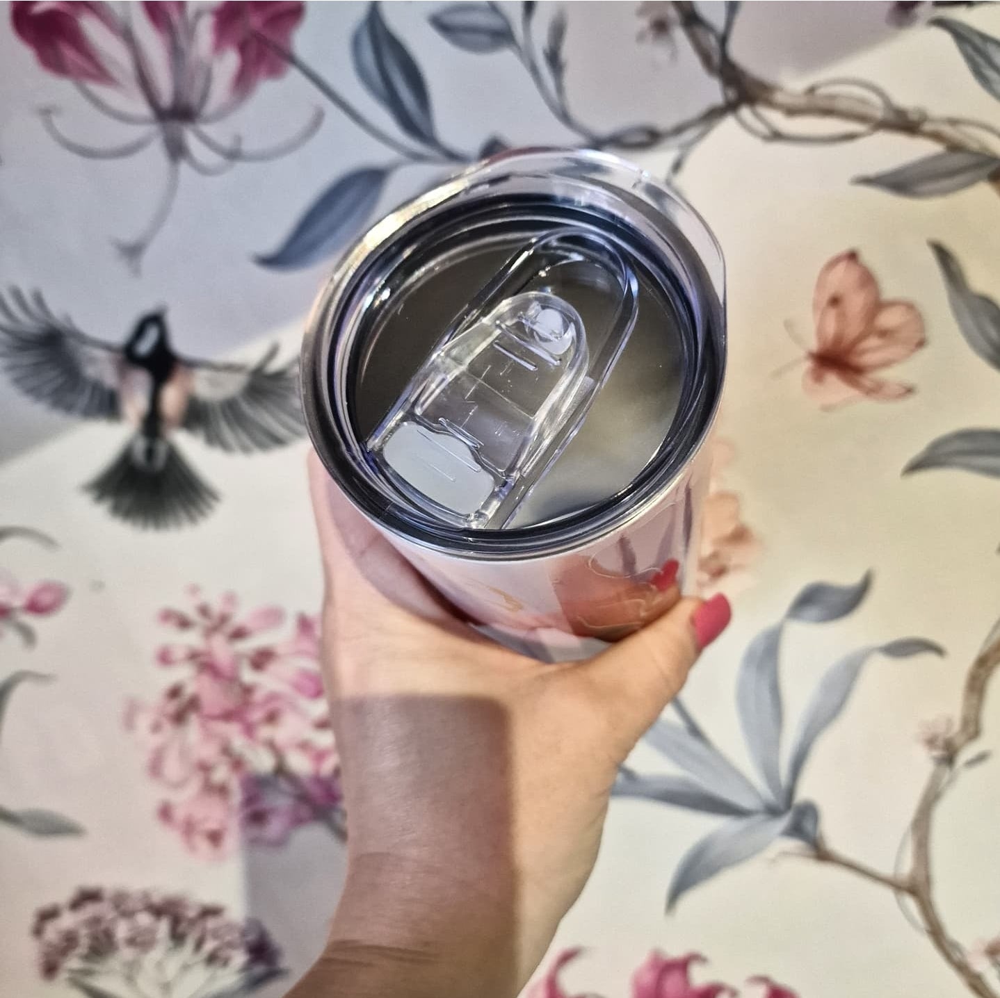 Pink Marble Tumbler - 20oz Tumbler with Lid/Straw