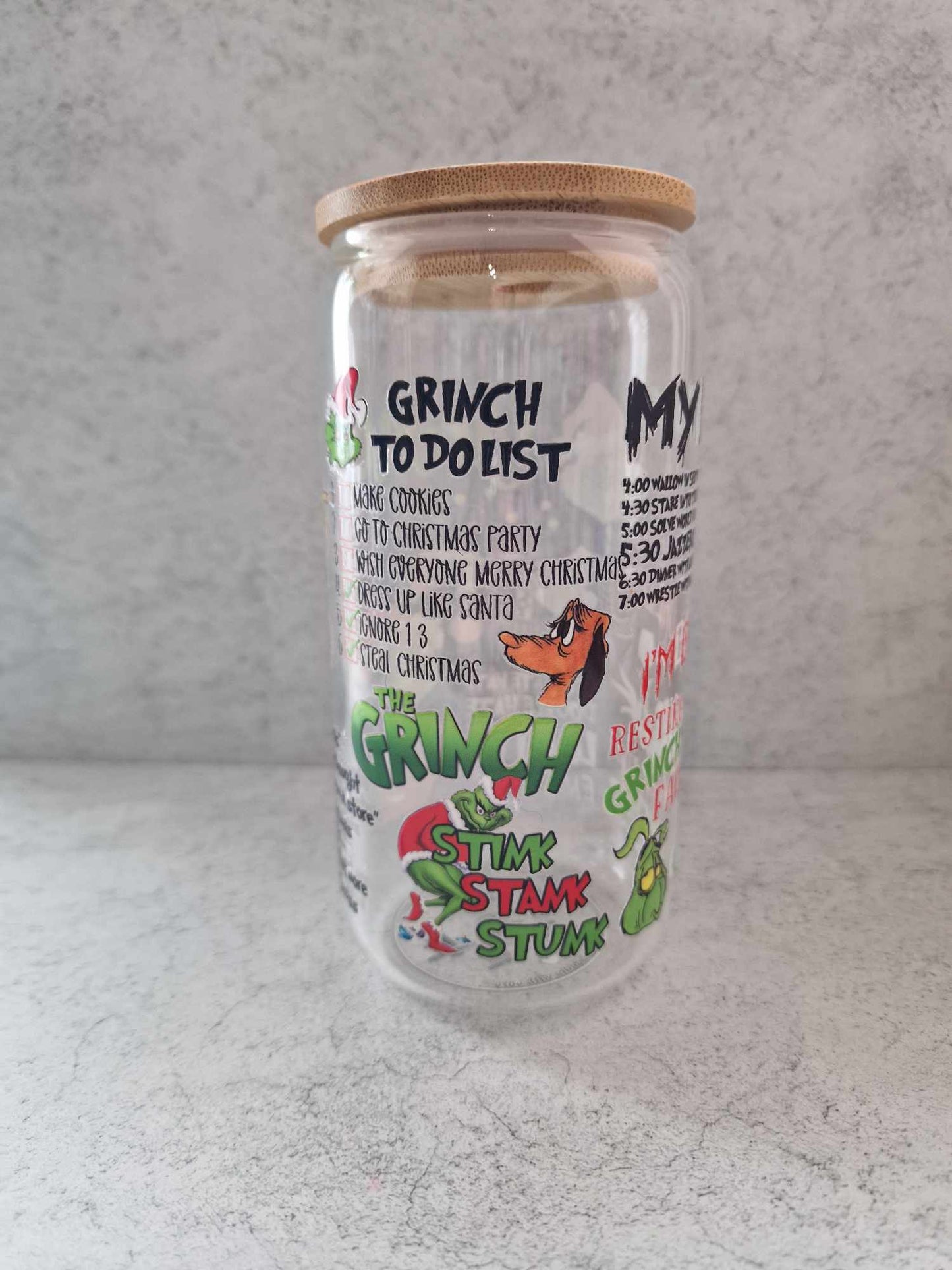 Grinch List - Libby Glass 16oz