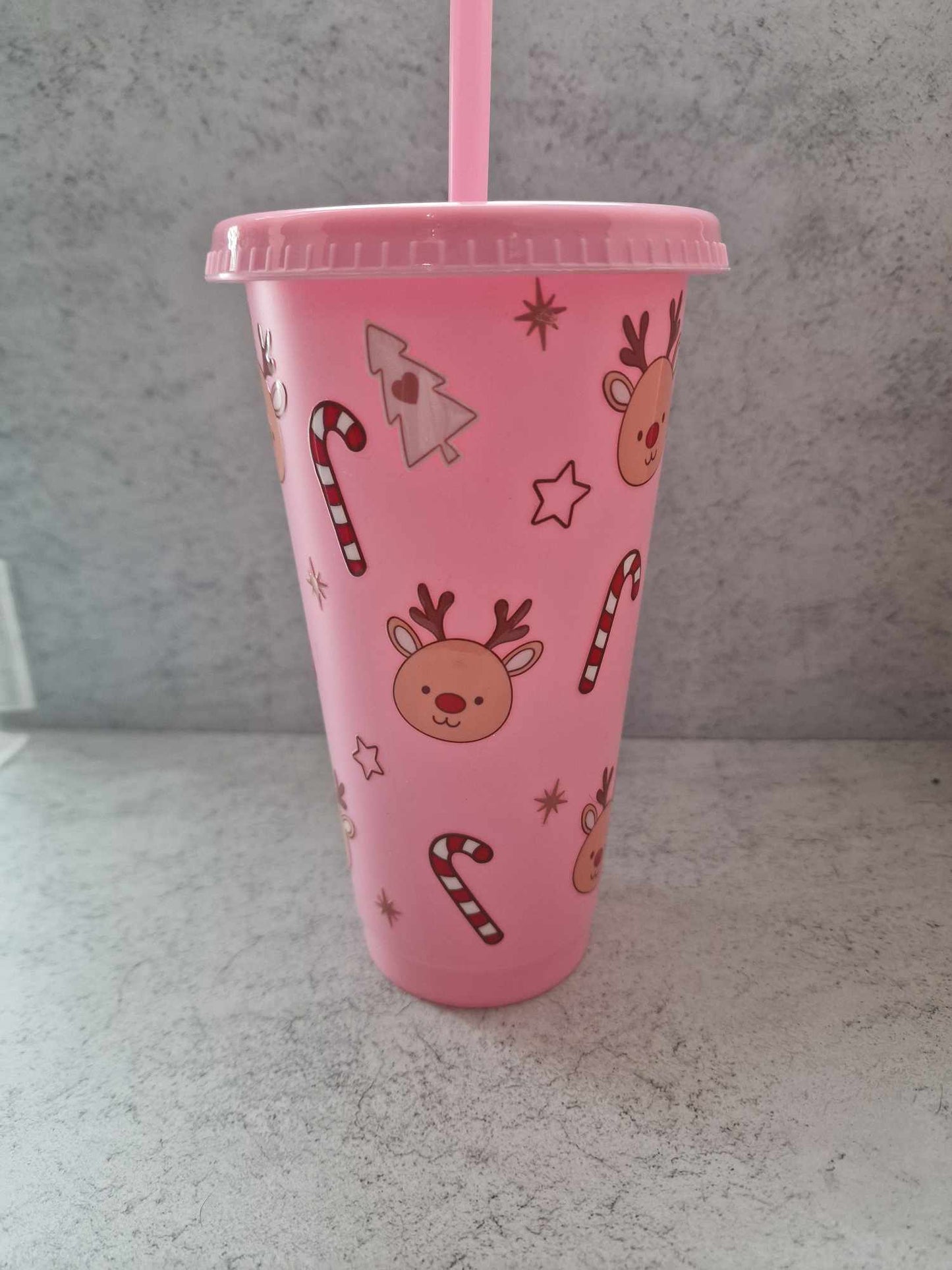 Pink Reindeer - 24oz Cold Cup
