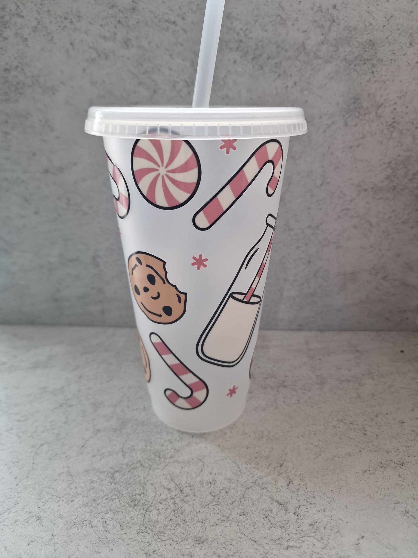 Pink Santa Milk - 24oz Cold Cup