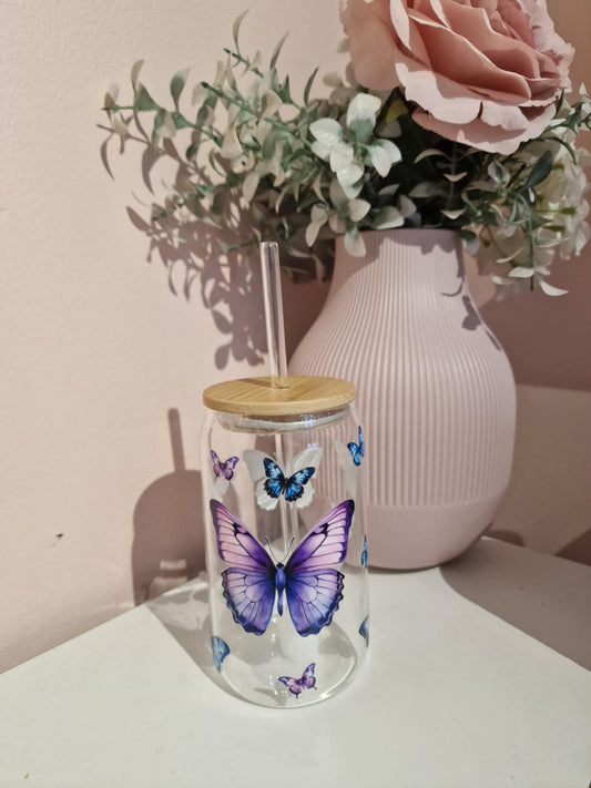 Butterflies - 16oz Libbey Cup Glass