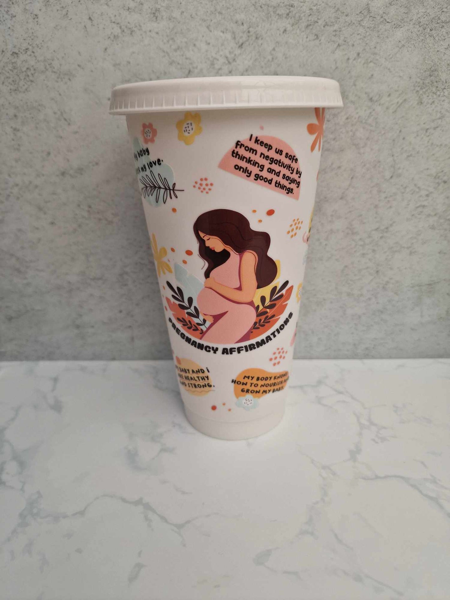 Pregnancy Affirmations - 24oz Cold Cup