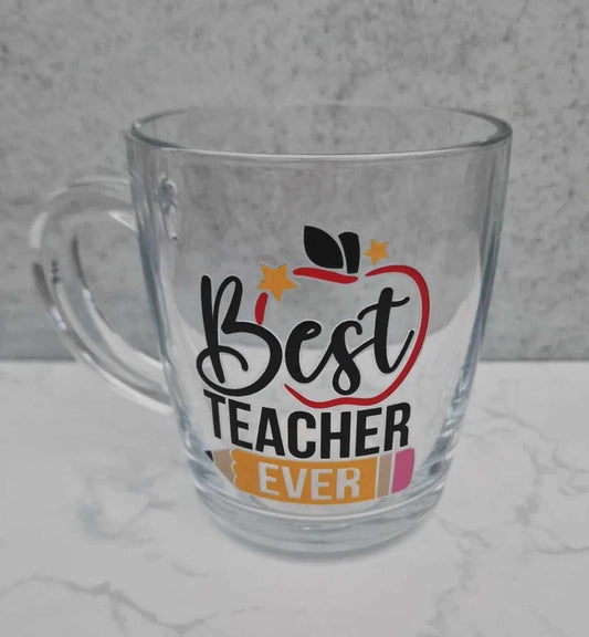 Best Teacher Ever Apple - Glass Mug