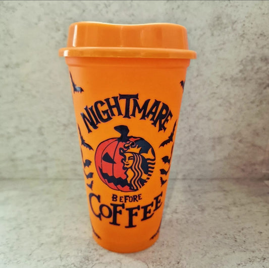 Nightmare Before Coffee  Starbucks  - 16oz Travel Cup