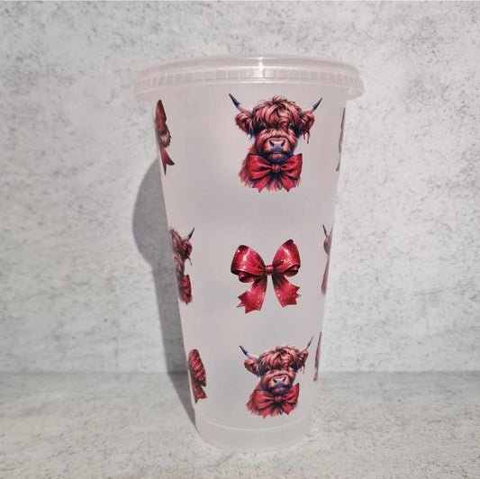 Red Bow Cows - 24oz Cold Cup