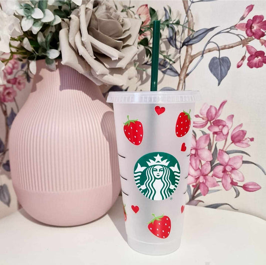 Strawberry & Name - Venti Starbucks Cup (24oz)