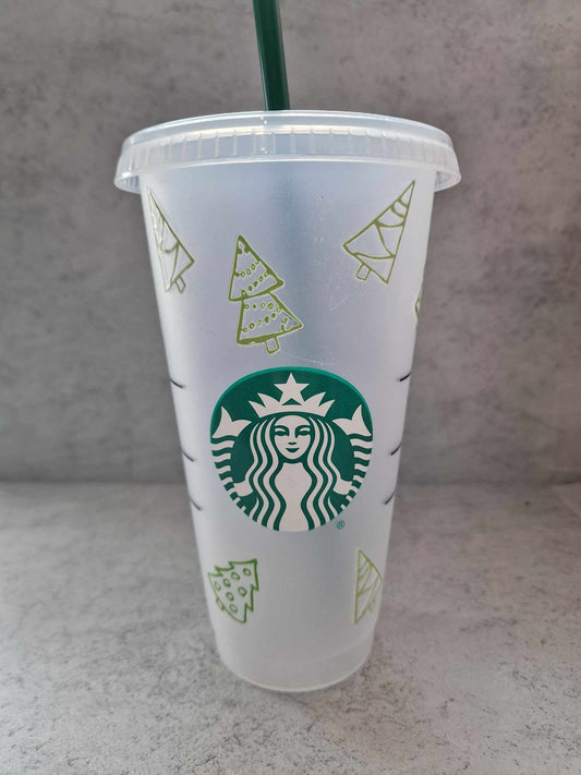 Green Christmas Tree  - Venti Starbucks Cup (24oz) image 0
