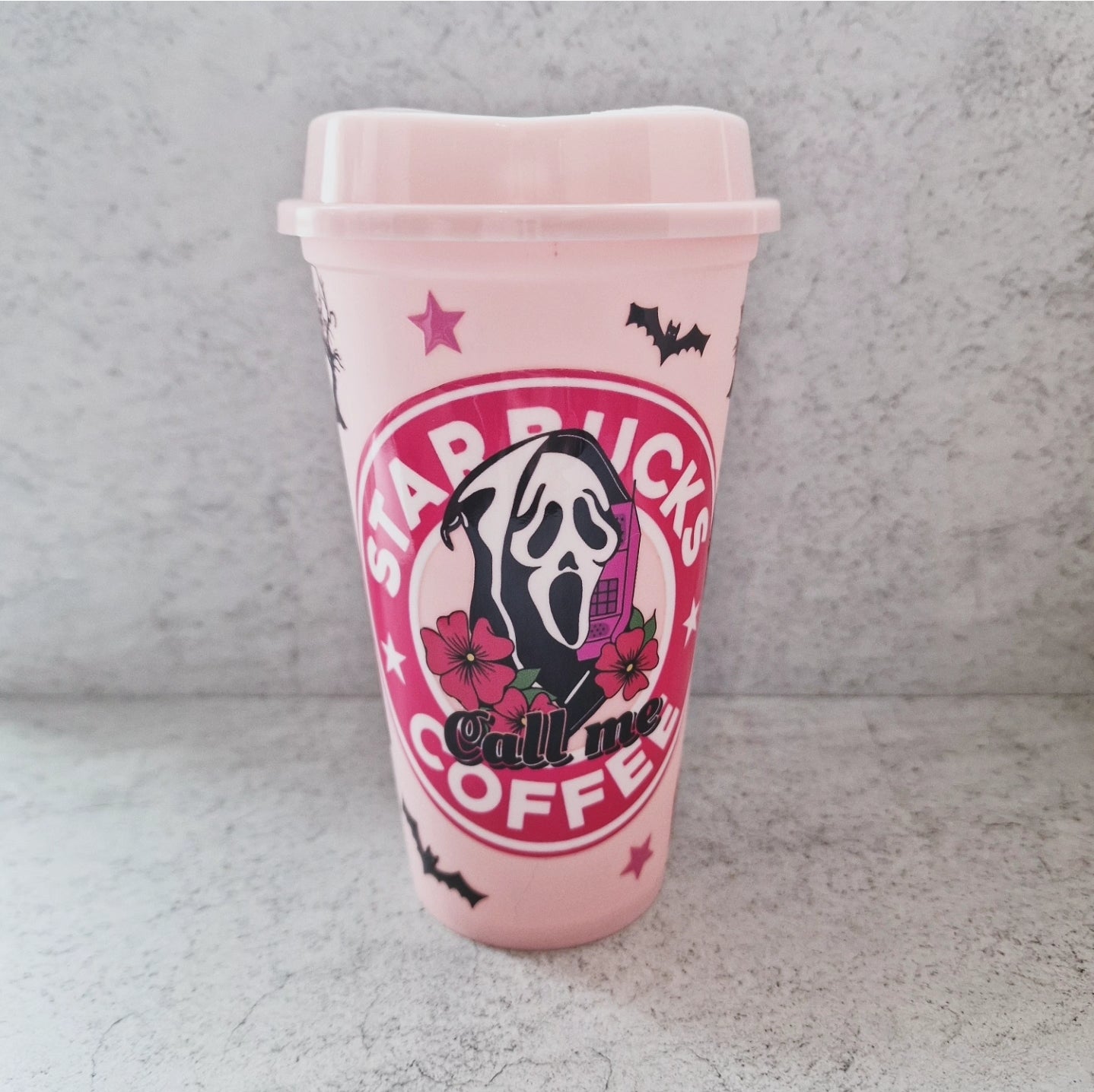 Pink Starbucks Scream - 16oz Travel Cup image 0