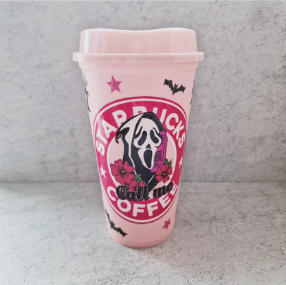Pink Starbucks Scream - 16oz Travel Cup image 0