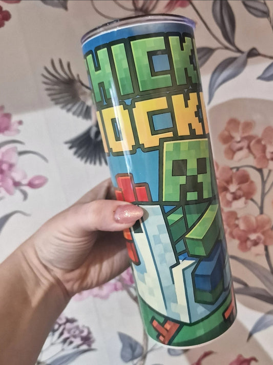 Chicken Jockey Tumbler - 20oz Tumbler with Lid/Straw