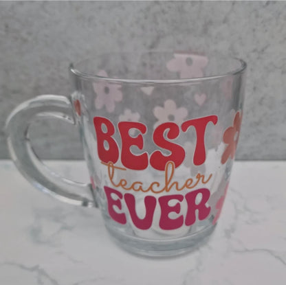 Best Teacher Ever - Glass Mug and Travel Cup Set