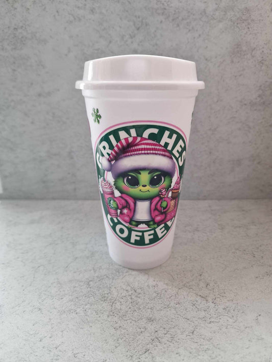 Grinches Coffee White - 16oz Travel Cup image 0
