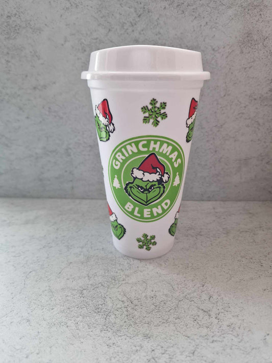 Grinchmas Blend White - 16oz Travel Cup