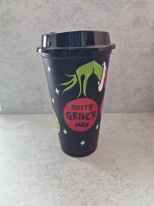 Bauble Merry Grinchmas Black - 16oz Travel Cup