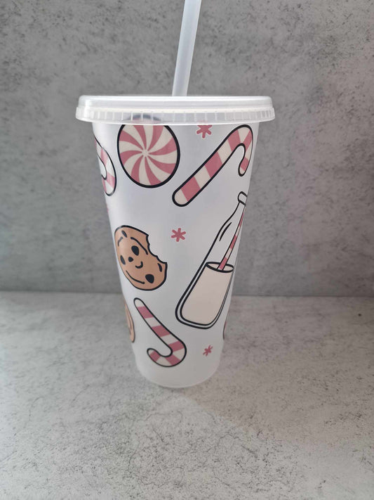 Pink Santa Milk - 24oz Cold Cup